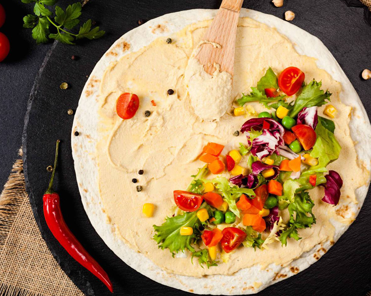 Grilled Hummus Wrap